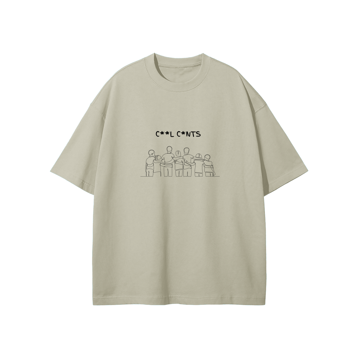 T-Shirt C**L C*NTS Earth Tone Heavyweight Loose Fit