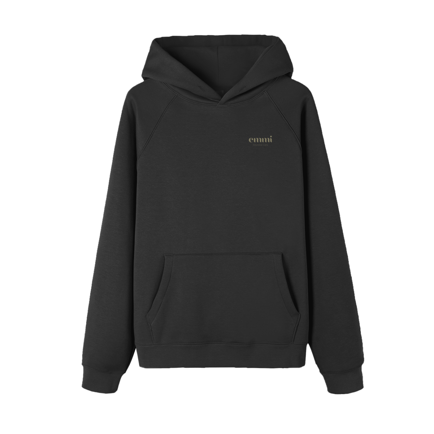 Essential Raglan Sleeve Hoodie Green Logo