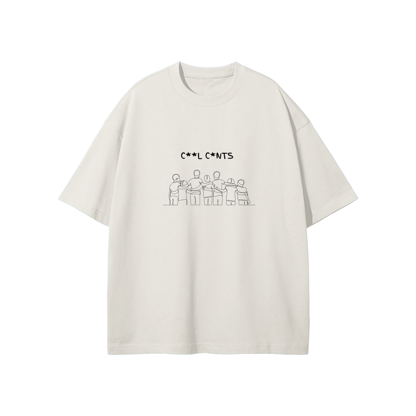 T-Shirt C**L C*NTS Earth Tone Heavyweight Loose Fit