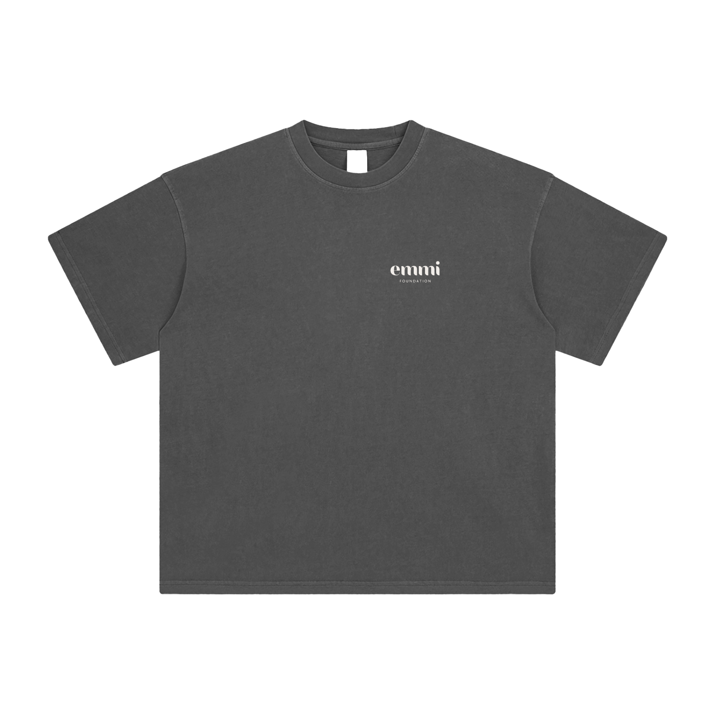 Washed Enzyme T-Shirt White Logo