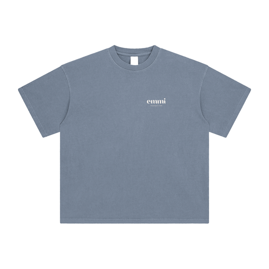 Washed Enzyme T-Shirt White Logo