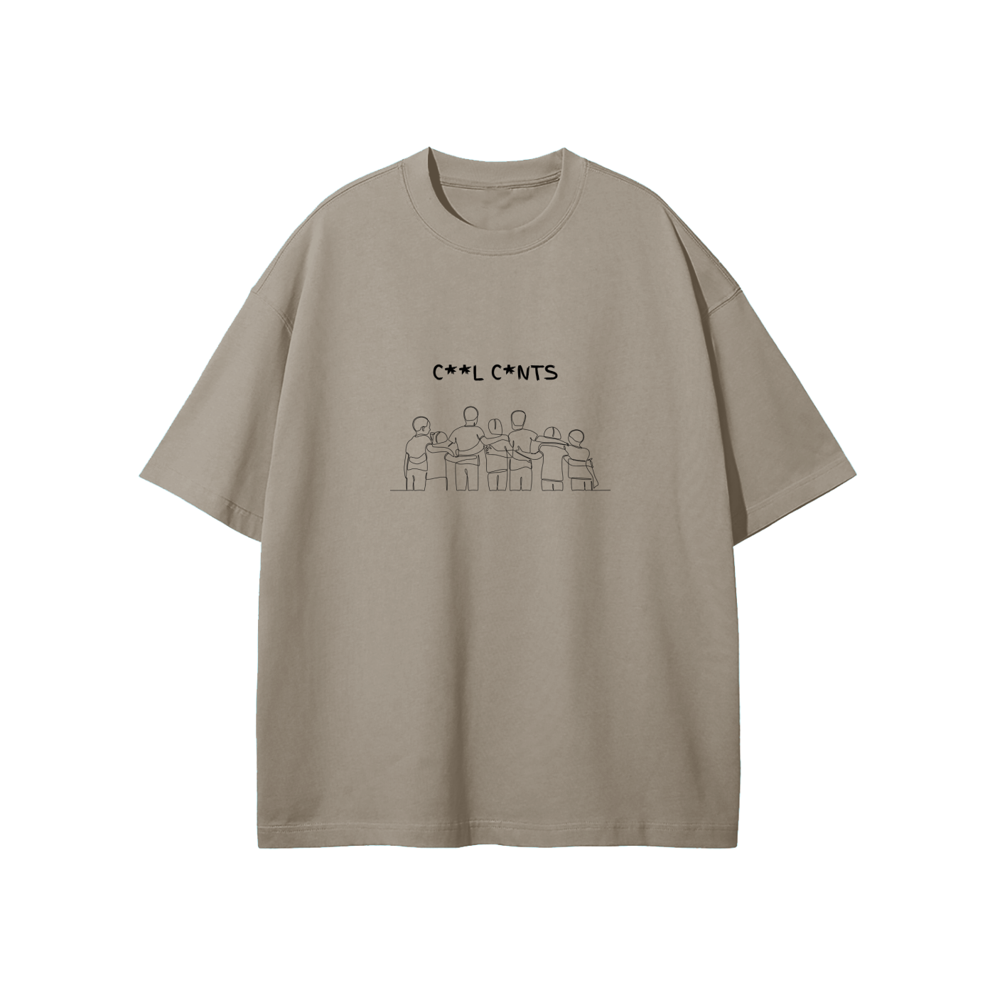 T-Shirt C**L C*NTS Earth Tone Heavyweight Loose Fit