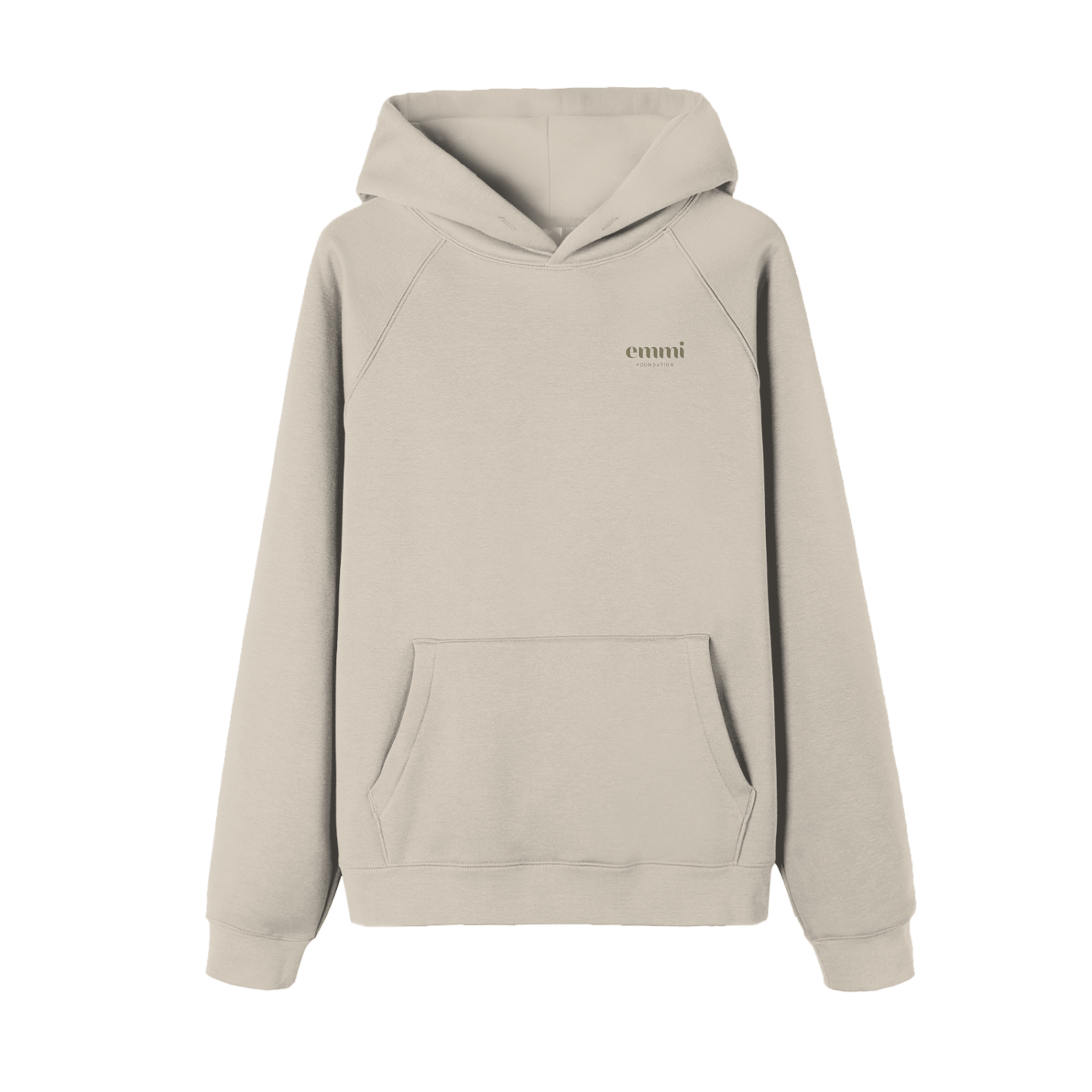 Essential Raglan Sleeve Hoodie Green Logo